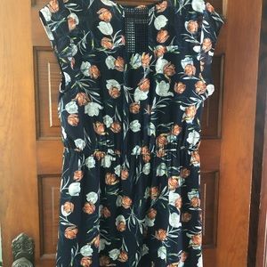 Silky floral print dress